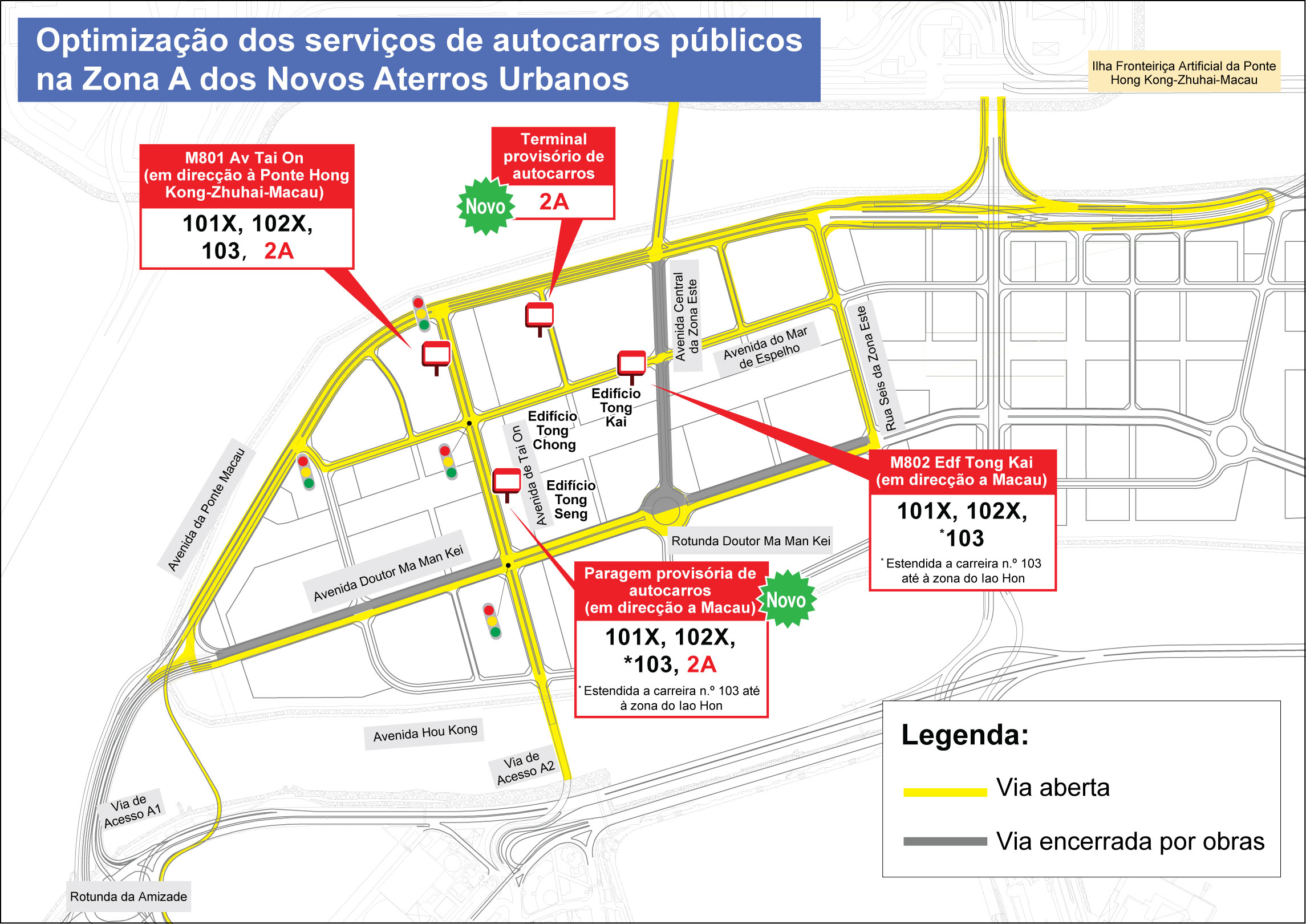 O Secretário para os Transportes e Obras Públicas, juntamente com os serviços competentes da sua tutela, deslocaram-se, mais uma vez, à Zona A dos Novos Aterros - Abertura dos espaços comerciais e instalação da paragem provisória de autocarros antes do Ano Novo Chinês